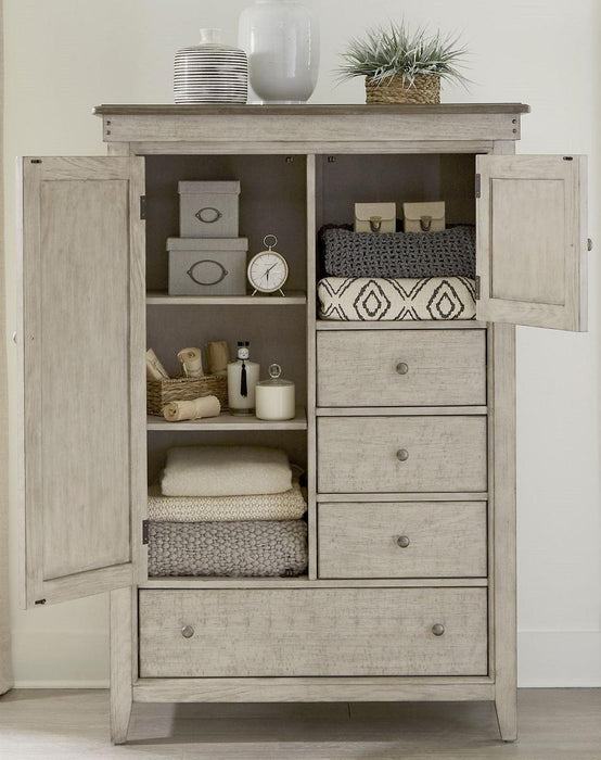 Liberty Furniture Ivy Hollow Door Chest in Weathered Linen - Furniture Max (Falls Church,VA) *