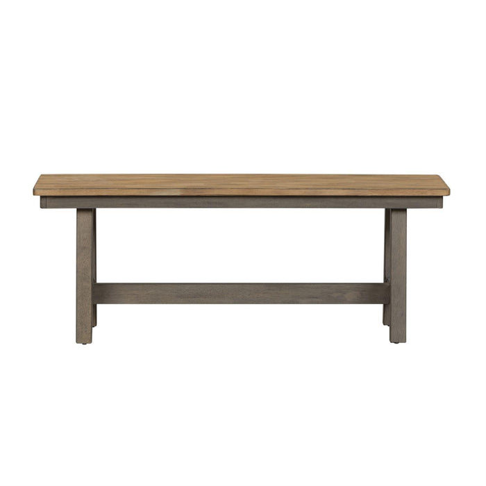 Liberty Furniture Lindsey Farm Backless Bench (RTA) in Gray and Sandstone - Furniture Max (Falls Church,VA) *