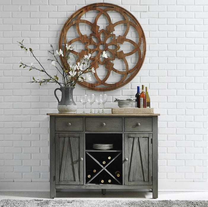 Liberty Furniture Lindsey Farm Server in Gray/Sandstone - Furniture Max (Falls Church,VA) *