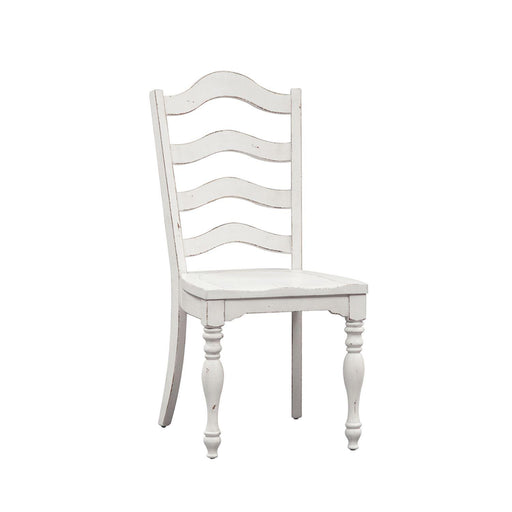Liberty Furniture Magnolia Manor Ladder Back Side Chair in Antique White (Set of 2) - Furniture Max (Falls Church,VA) *