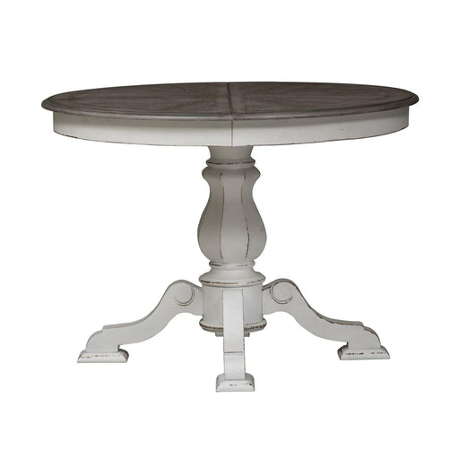 Liberty Furniture Magnolia Manor Round/Oval Pedestal Table in Antique White - Furniture Max (Falls Church,VA) *