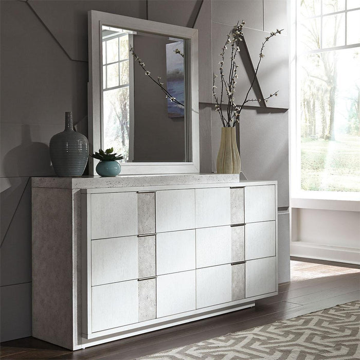 Liberty Furniture Mirage Mirror with Lights in Wirebrushed White - Furniture Max (Falls Church,VA) *