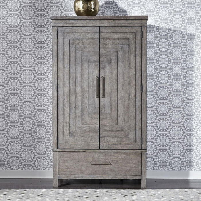 Liberty Furniture Modern Farmhouse Armoire in Dusty Charcoal - Furniture Max (Falls Church,VA) *