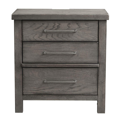 Liberty Furniture Modern Farmhouse Nightstand in Dusty Charcoal - Furniture Max (Falls Church,VA) *