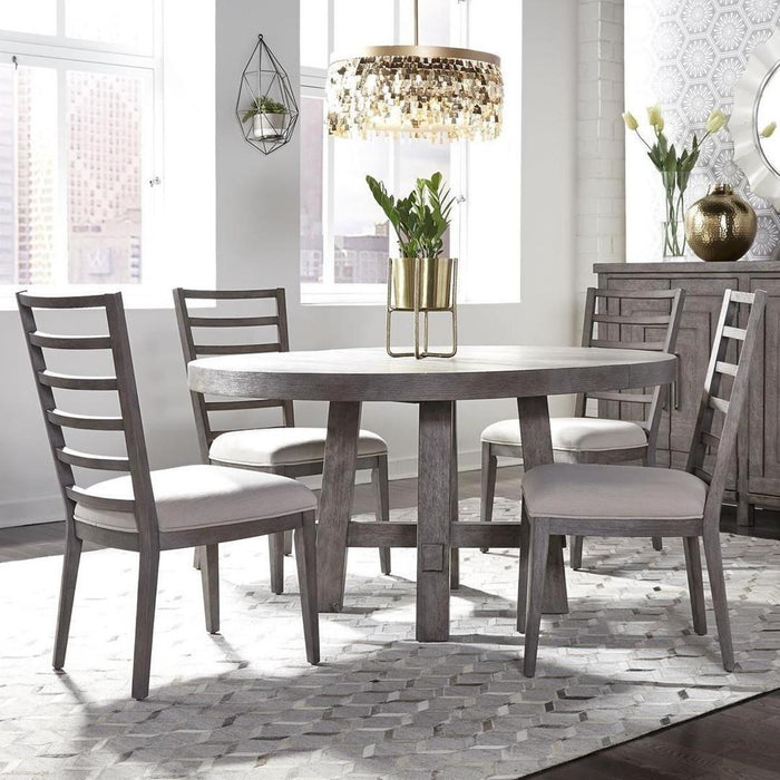 Liberty Furniture Modern Farmhouse Ladder Back Side Chair (Set of 2) in Dusty Charcoal - Furniture Max (Falls Church,VA) *