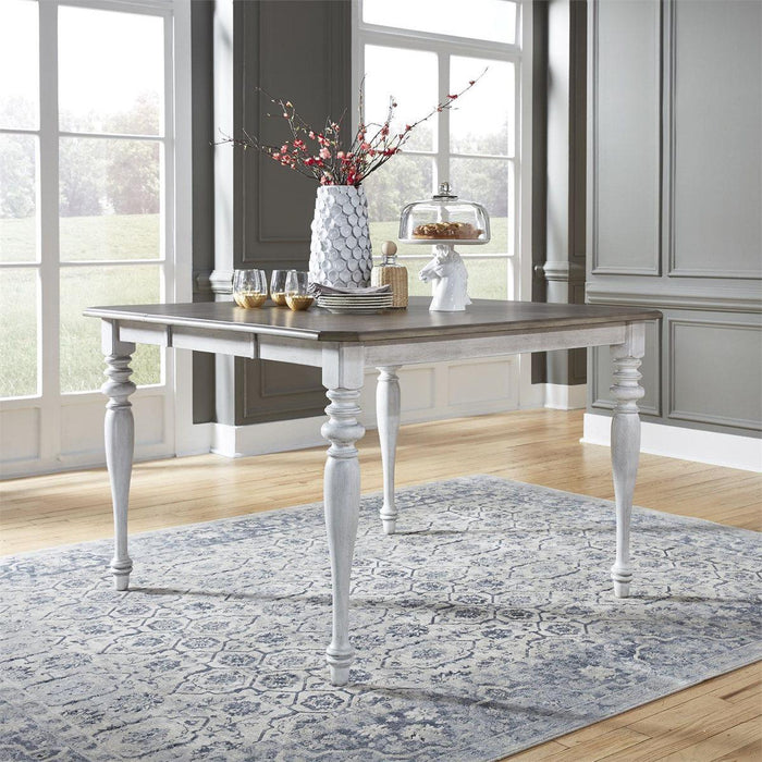 Liberty Furniture Ocean Isle Gathering Table in Antique White with Weathered Pine - Furniture Max (Falls Church,VA) *