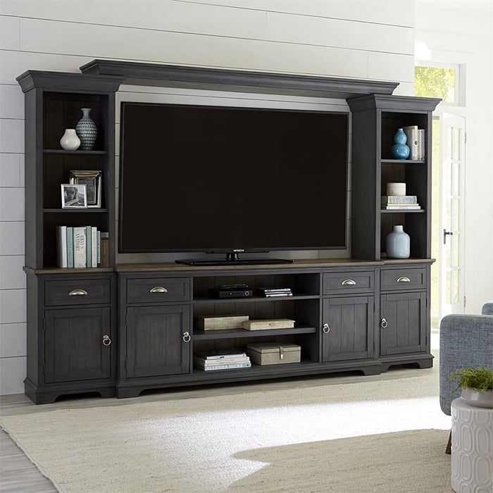 Liberty Furniture Ocean Isle Right Pier Unit in Slate with Weathered Pine - Furniture Max (Falls Church,VA) *