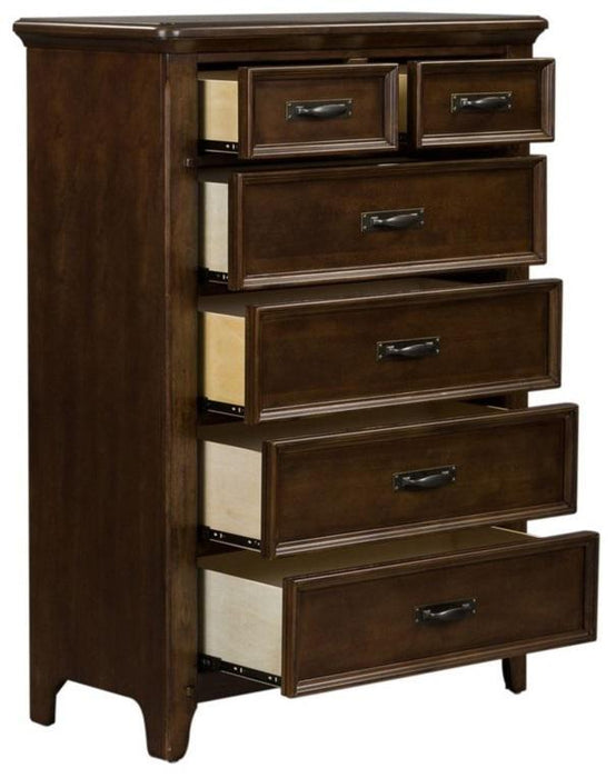 Liberty Furniture Saddlebrook 6 Drawer Chest in Tobacco Brown - Furniture Max (Falls Church,VA) *