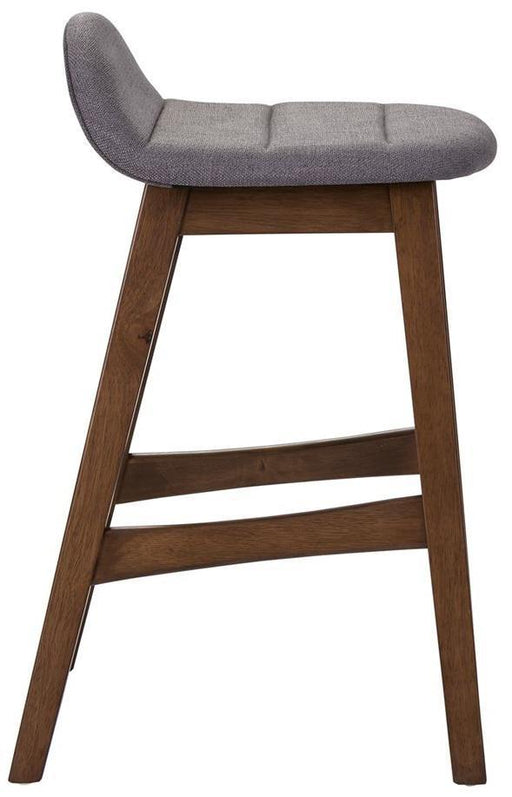 Liberty Furniture Space Saver 24" Counter Chair (Grey) in Satin Walnut (Set of 2) - Furniture Max (Falls Church,VA) *