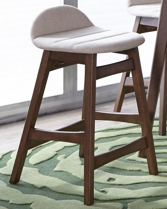 Liberty Furniture Space Saver 24" Counter Chair (Light Tan) in Satin Walnut (Set of 2) - Furniture Max (Falls Church,VA) *