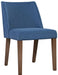 Liberty Furniture Space Saver Nido Chair (Blue) in Satin Walnut (Set of 2) - Furniture Max (Falls Church,VA) *