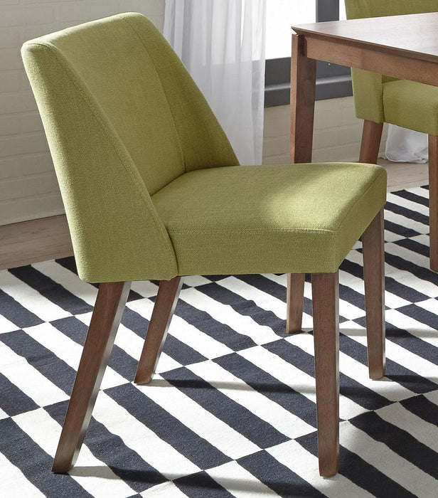 Liberty Furniture Space Saver Nido Chair (Green) in Satin Walnut (Set of 2) - Furniture Max (Falls Church,VA) *