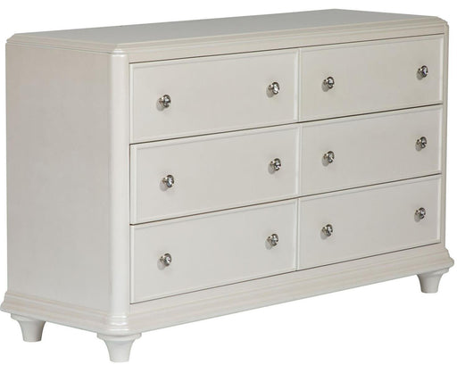 Liberty Furniture Stardust 6 Drawer Dresser in Iridescent White - Furniture Max (Falls Church,VA) *