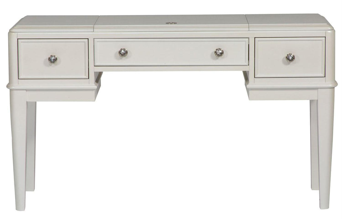 Liberty Furniture Stardust Vanity Desk in Iridescent White