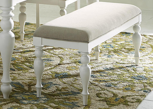 Liberty Furniture Summer House Bench in Oyster White - Furniture Max (Falls Church,VA) *
