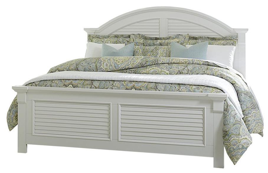 Liberty Furniture Summer House King Panel Bed in Oyster White - Furniture Max (Falls Church,VA) *