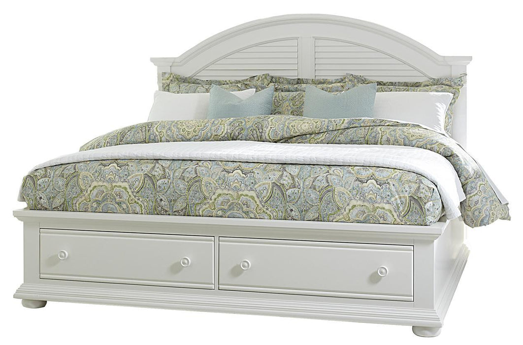 Liberty Furniture Summer House King with Storage Panel Bed in Oyster White - Furniture Max (Falls Church,VA) *