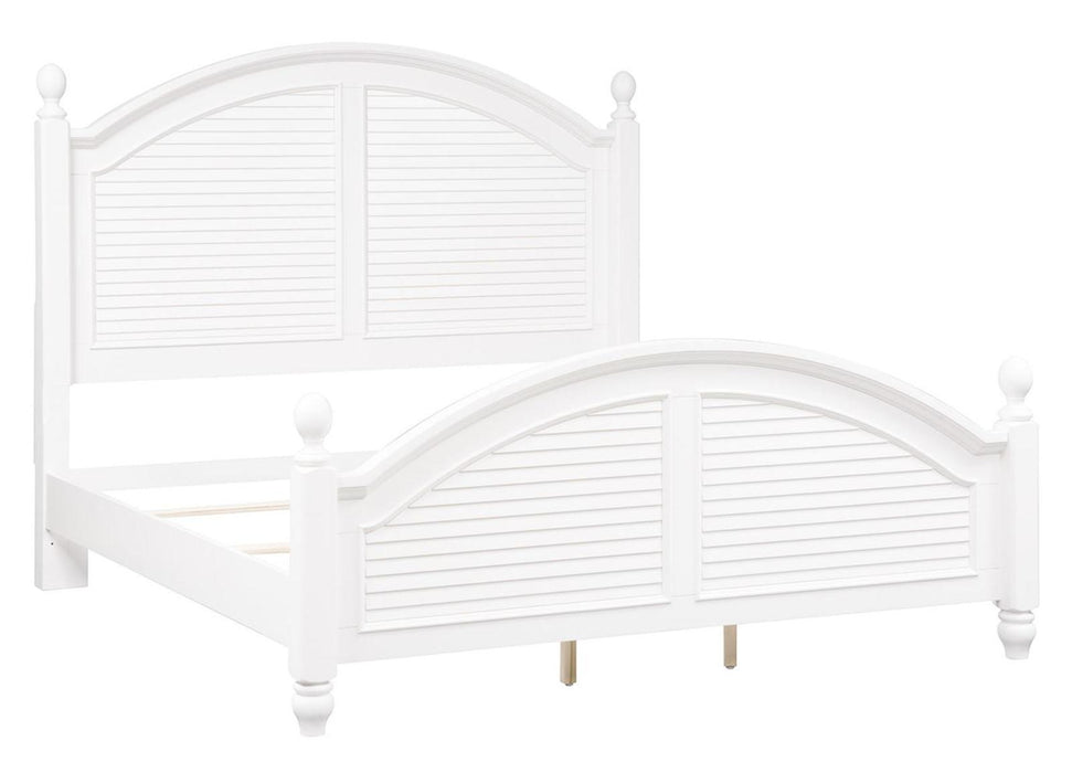 Liberty Furniture Summer House King Poster Bed in Oyster White - Furniture Max (Falls Church,VA) *