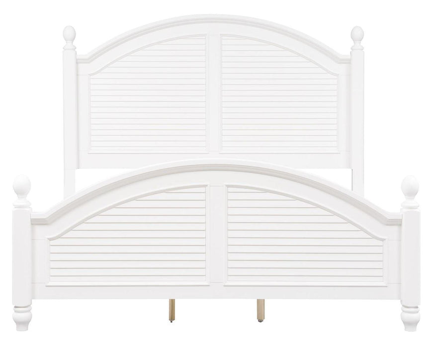 Liberty Furniture Summer House King Poster Bed in Oyster White