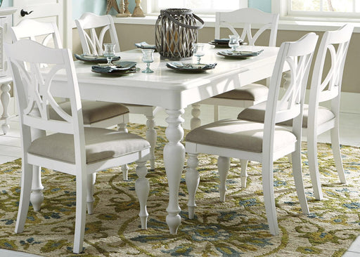 Liberty Furniture Summer House Rectangular Leg Table in Oyster White - Furniture Max (Falls Church,VA) *