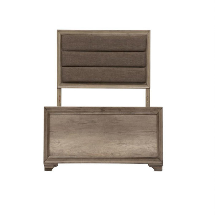 Liberty Furniture Sun Valley Twin Upholstered Bed in Sandstone