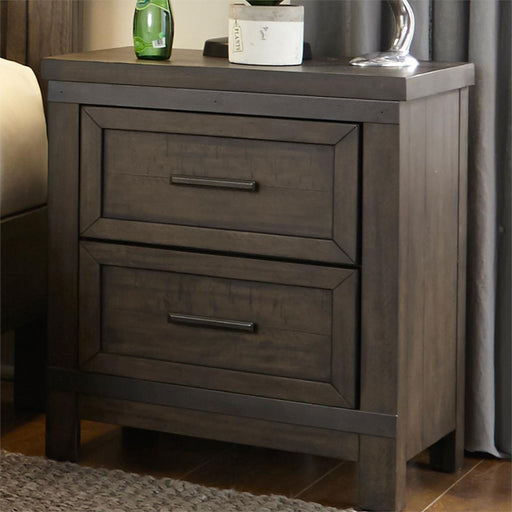 Liberty Furniture Thornwood Hills 2 Drawer Nightstand in Rock Beaten Gray - Furniture Max (Falls Church,VA) *
