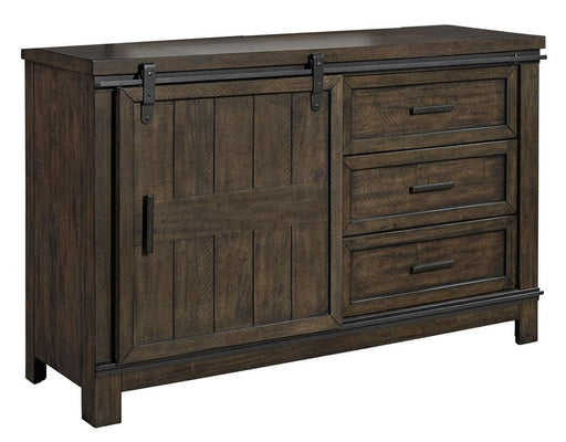 Liberty Furniture Thornwood Hills Barn Door Dresser in Rock Beaten Gray - Furniture Max (Falls Church,VA) *
