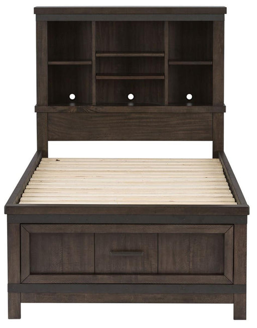 Liberty Furniture Thornwood Hills Twin Bookcase Bed in Rock Beaten Gray - Furniture Max (Falls Church,VA) *