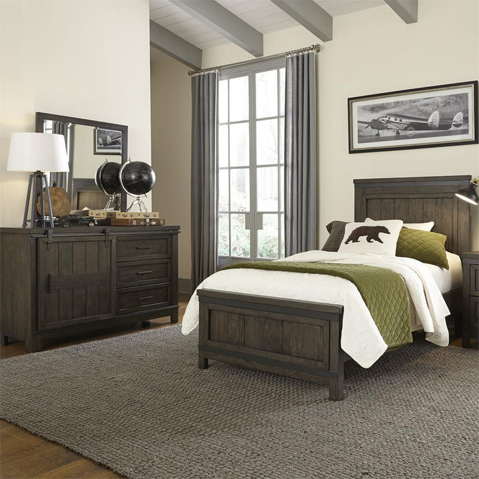 Liberty Furniture Thornwood Hills Twin Panel Bed in Rock Beaten Gray - Furniture Max (Falls Church,VA) *