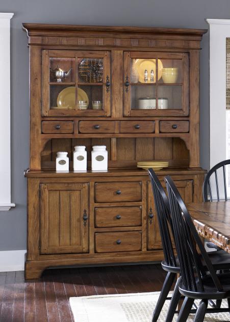 Liberty Furniture Treasures Buffet in Rustic Oak Finish - Furniture Max (Falls Church,VA) *
