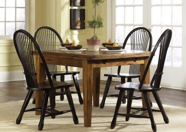 Liberty Furniture Treasures Retractable Leg Table in Rustic Oak Finish - Furniture Max (Falls Church,VA) *