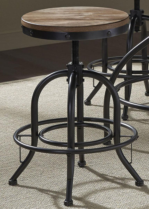 Liberty Furniture Vintage Dining Series Bar Stool in Weathered Gray with Black (Set of 2) - Furniture Max (Falls Church,VA) *