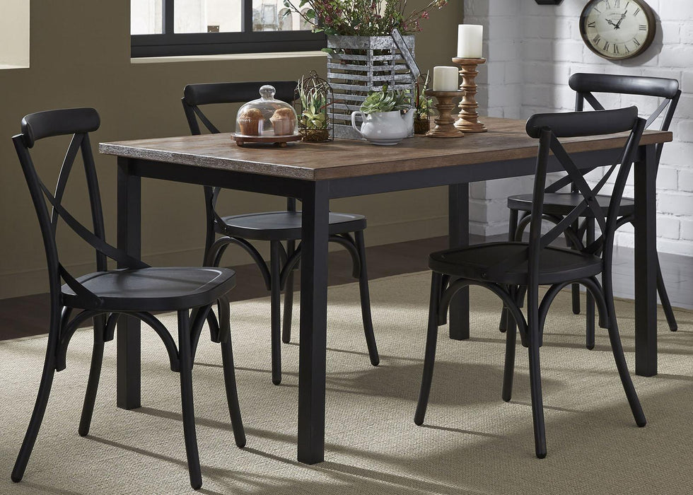 Liberty Furniture Vintage Dining Series X-Back Dining Side Chair in Black (Set of 2) - Furniture Max (Falls Church,VA) *