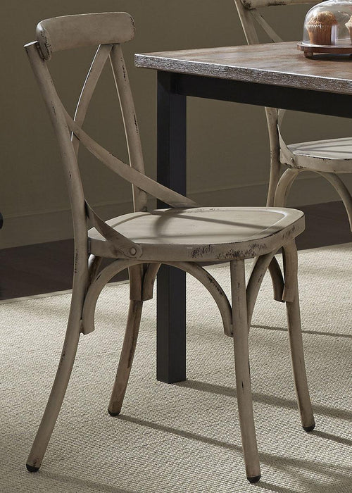 Liberty Furniture Vintage Dining Series X-Back Dining Side Chair in White (Set of 2) - Furniture Max (Falls Church,VA) *