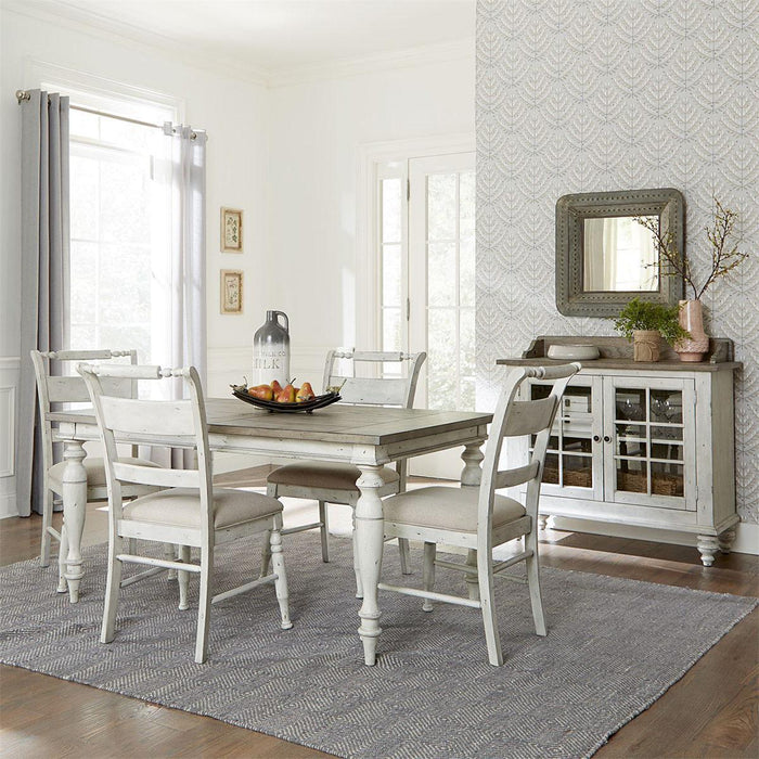 Liberty Furniture Whitney Slat Back Side Chair (Set of 2) in Weathered Gray - Furniture Max (Falls Church,VA) *