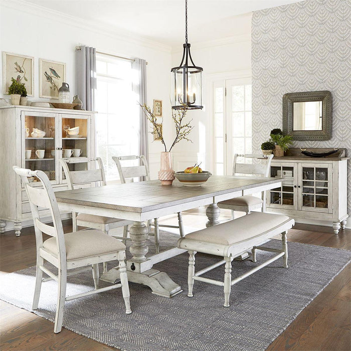 Liberty Furniture Whitney Rectangular Leg Table in Weathered Gray - Furniture Max (Falls Church,VA) *