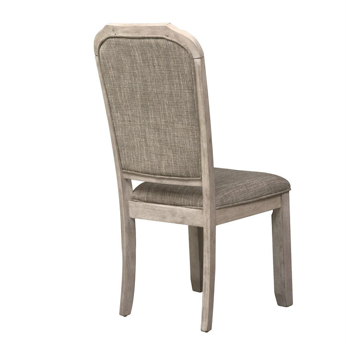 Liberty Furniture Willowrun Upholstered Side Chair (RTA) in Rustic White (Set of 2) - Furniture Max (Falls Church,VA) *