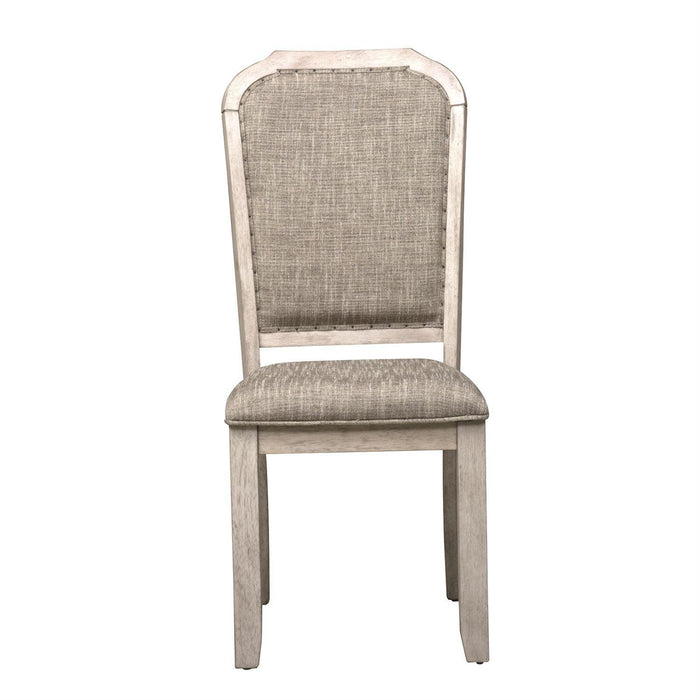 Liberty Furniture Willowrun Upholstered Side Chair (RTA) in Rustic White (Set of 2) - Furniture Max (Falls Church,VA) *