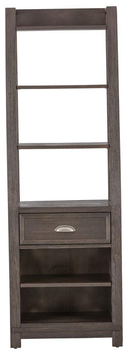 Liberty Heatherbrook 66" Entertainment Center with Piers in Charcoal & Ash