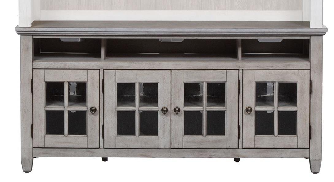 Liberty Heartland 66" Entertainment TV Stand with Hutch in Antique White