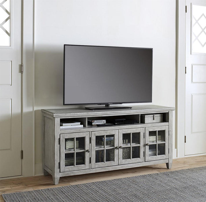 Liberty Heartland 66" TV Stand in Antique White