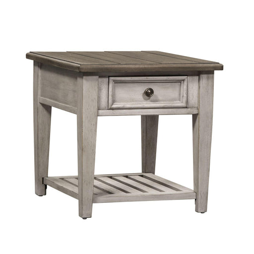 Liberty Heartland Drawer End Table in Antique White - Furniture Max (Falls Church,VA) *