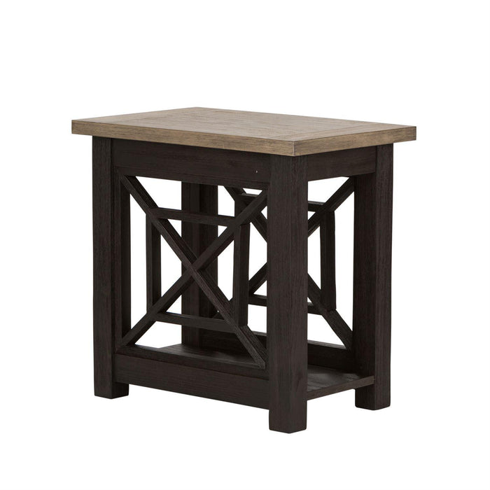 Liberty Heatherbrook Chair Side Table in Charcoal and Ash