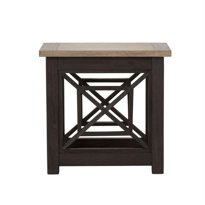Liberty Heatherbrook Chair Side Table in Charcoal and Ash