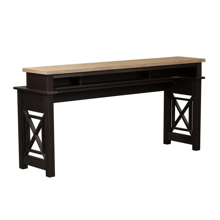 Liberty Heatherbrook Console Bar Table in Charcoal and Ash
