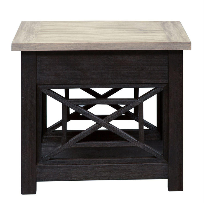 Liberty Heatherbrook Drawer End Table in Charcoal and Ash