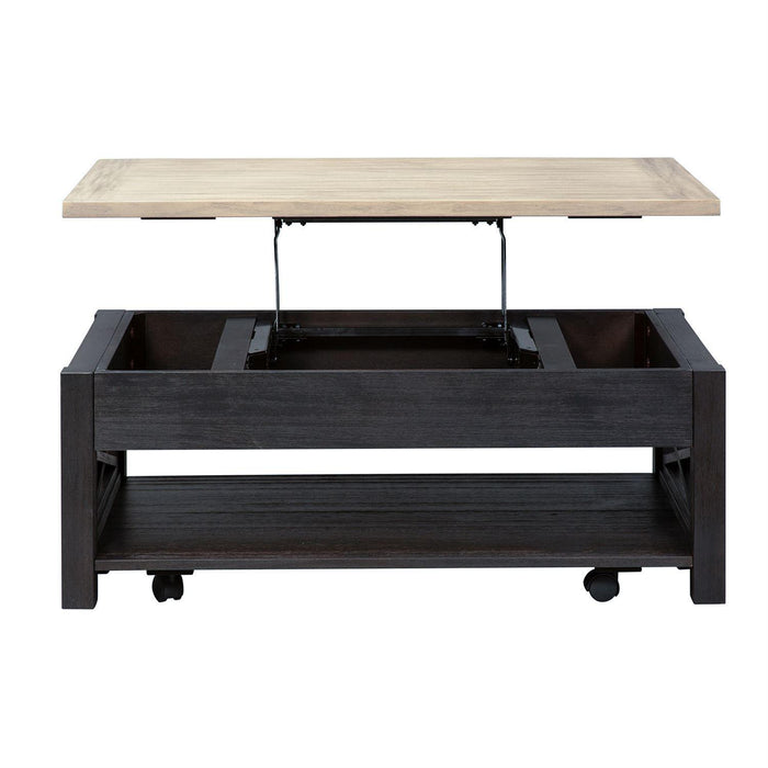 Liberty Heatherbrook Lift Top Cocktail Table in Charcoal and Ash