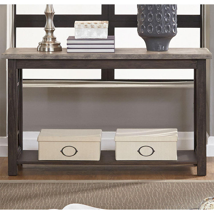 Liberty Heatherbrook Sofa Table in Charcoal and Ash - Furniture Max (Falls Church,VA) *