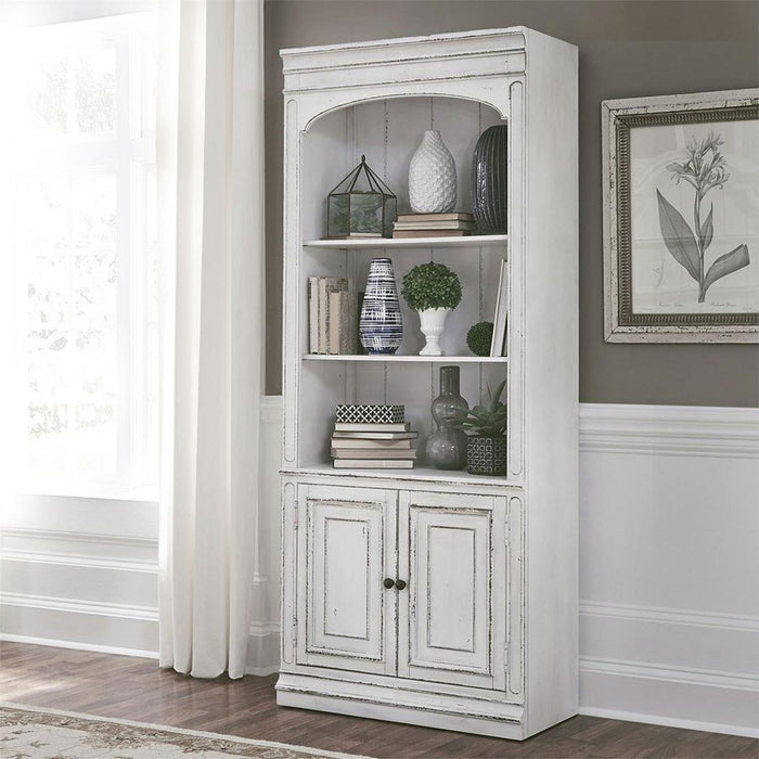 Liberty Magnolia Manor Bunching Bookcase in Antique White
