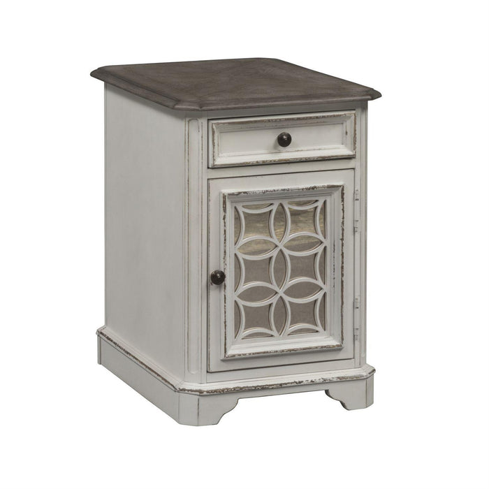 Liberty Magnolia Manor Chair Side Table in Antique White